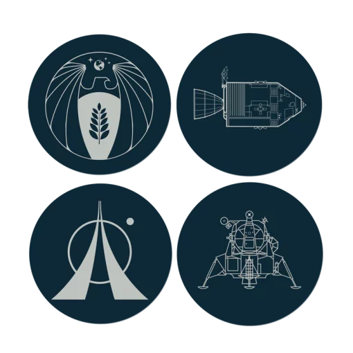 Sticker Set - Moon Landing