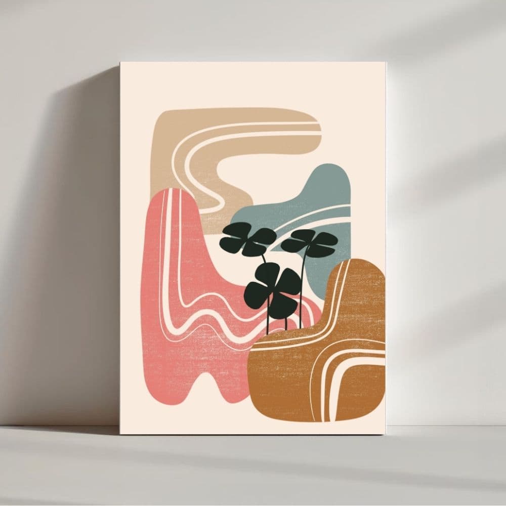 Boho Flow Abstract Clover & Earth ()