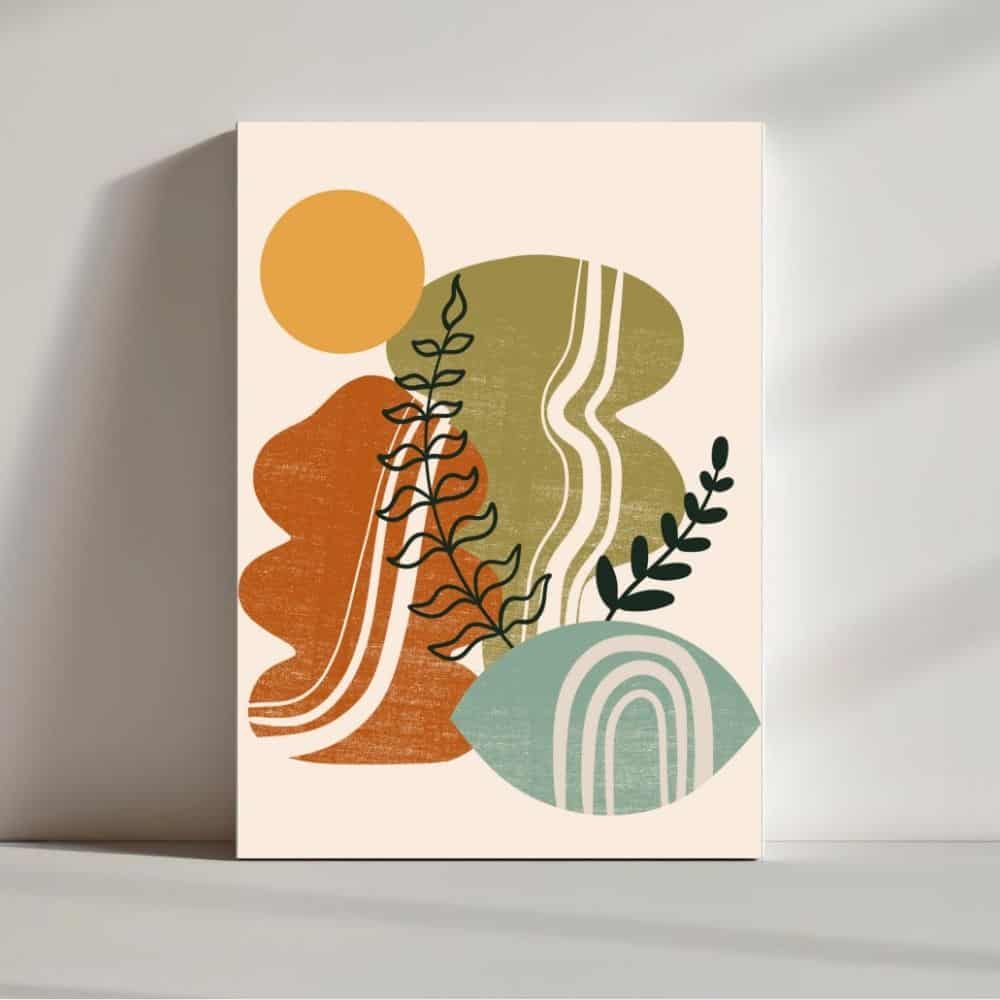 Boho Harmony – Abstract Nature Inspired Art Print ()
