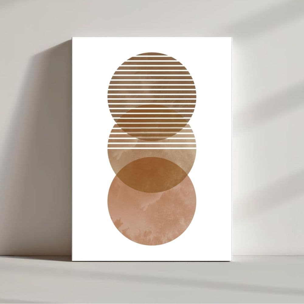 Desert Moonscape Harmony – Boho Canvas Wall Art ()