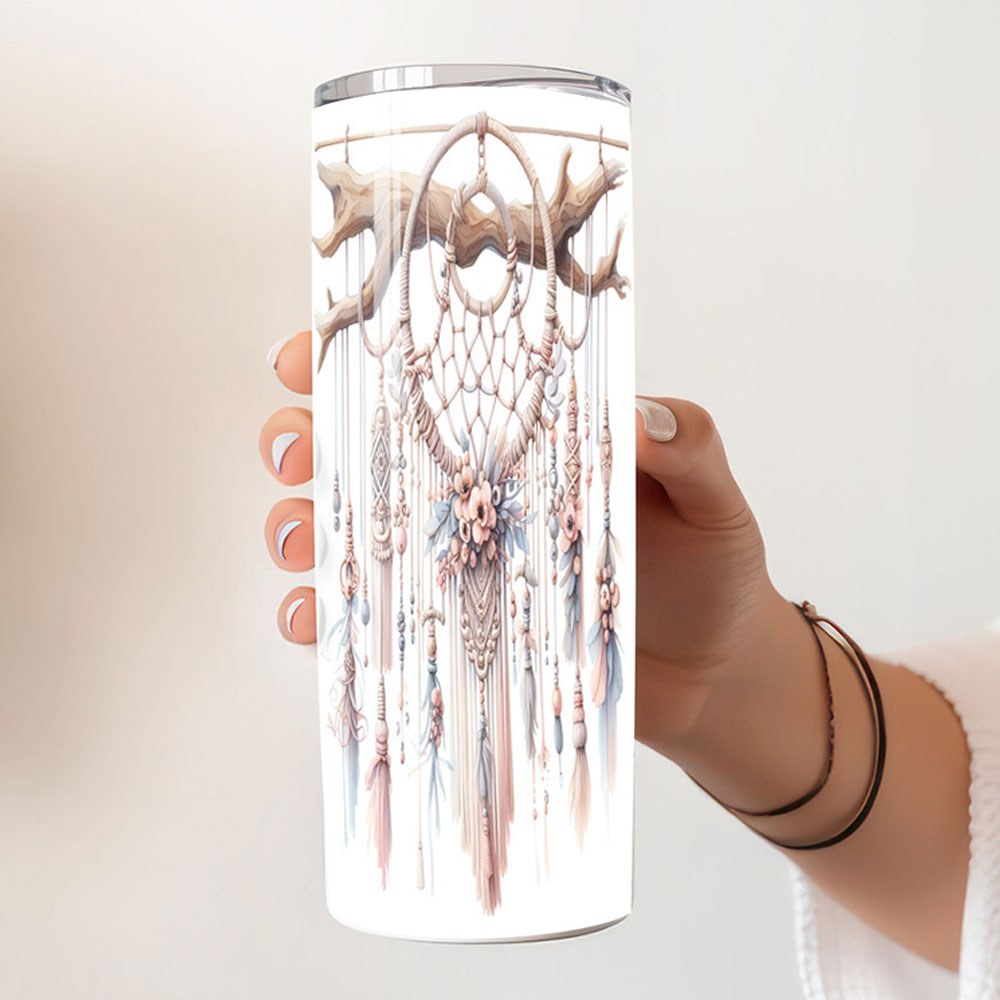 Dreamcatcher Whispers – Boho Skinny Tumbler ()