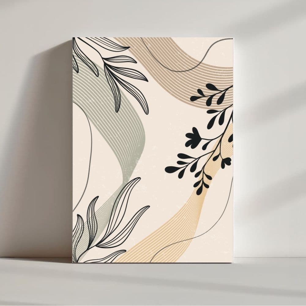 Flowing Nature Rhythm – Boho Canvas Wall Art ()