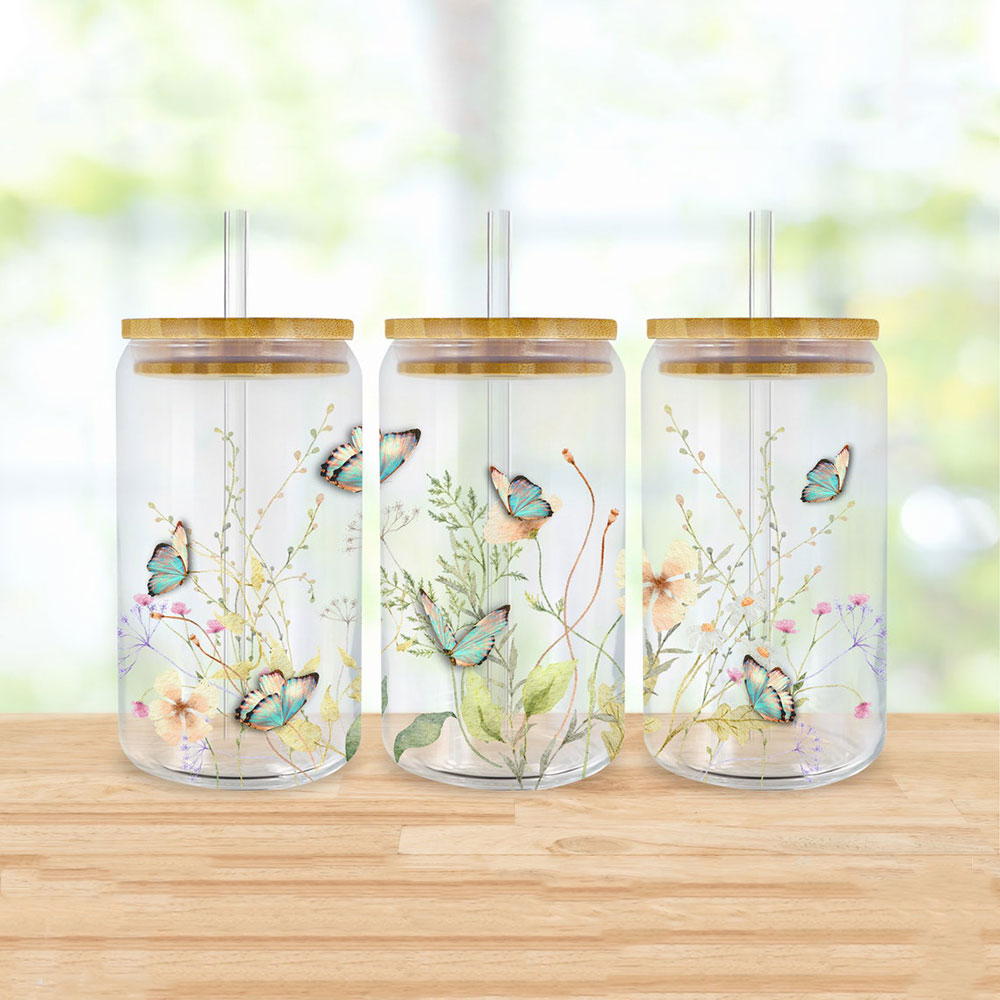 Garden Breeze Butterflies – Boho Skinny Tumbler ()