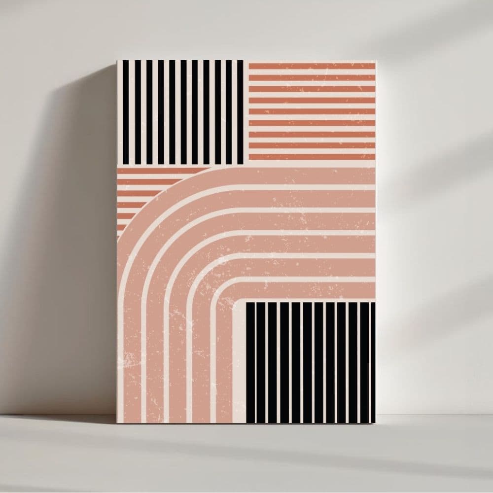 Geometric Flow – Modern Boho Abstract Print ()