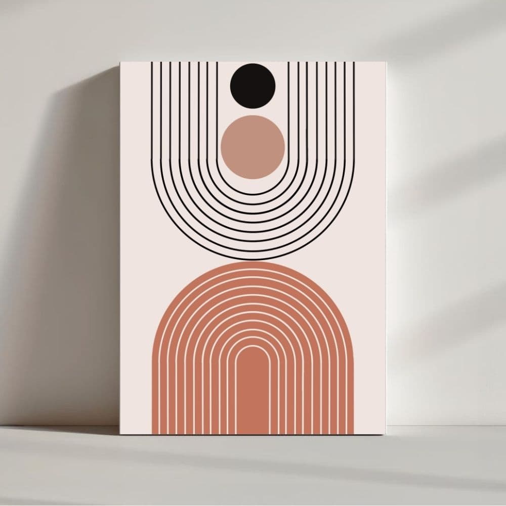 Minimalist Harmony – Geometric Boho Art Print ()