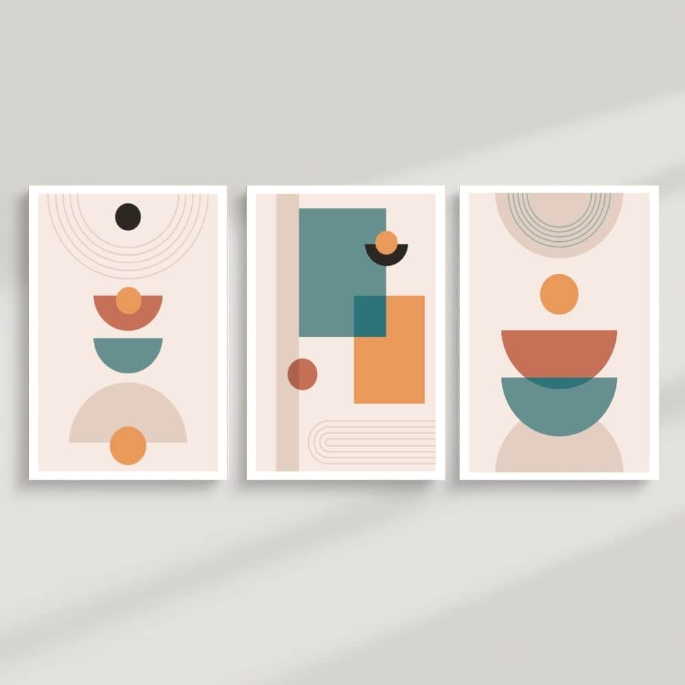Modern Shapes & Harmony – Boho Canvas Wall Art ()