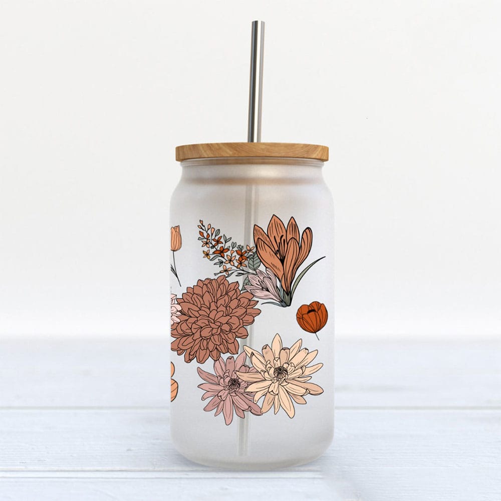 Rustic Garden Bliss – Boho Clear Glass Can ()