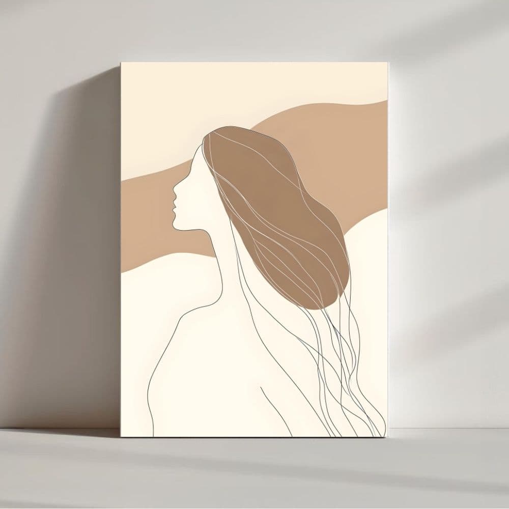 Serenity in Silence – Boho Canvas Wall Art ()