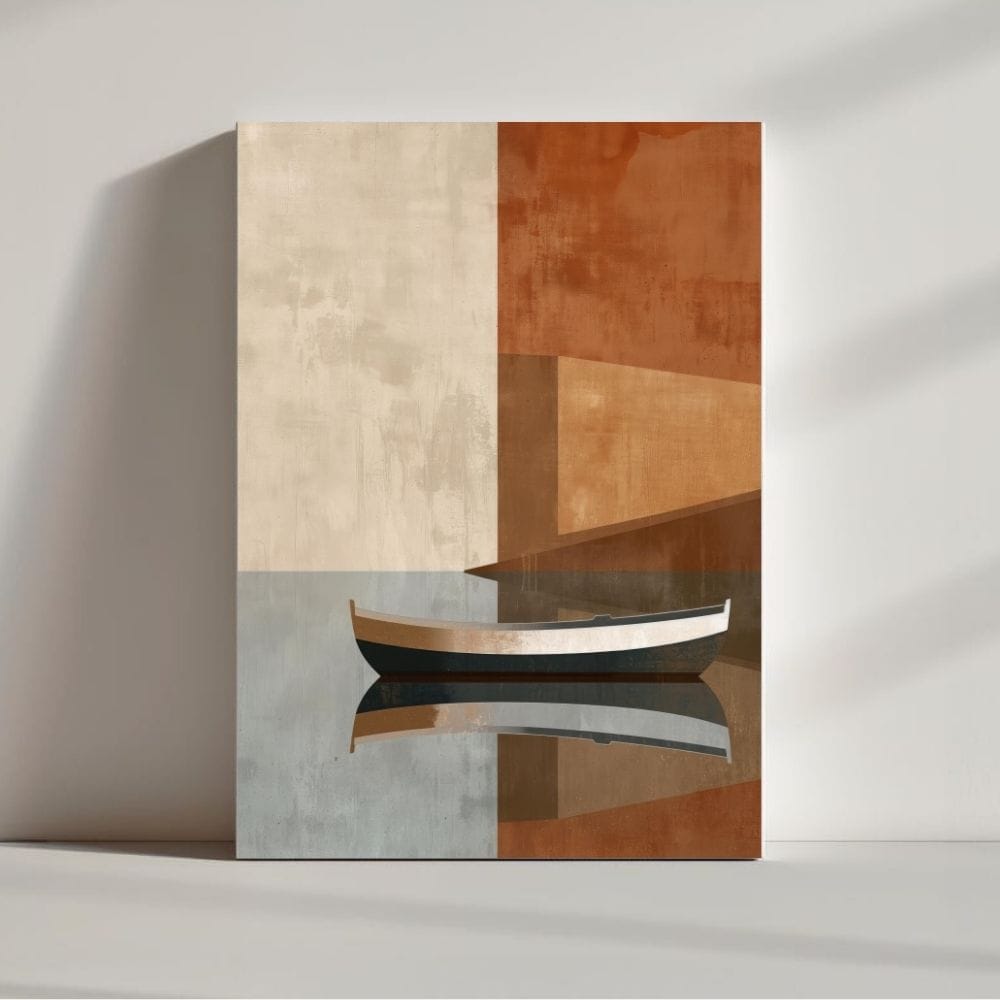 Still Waters Geometry – Boho Canvas Wall Art ()