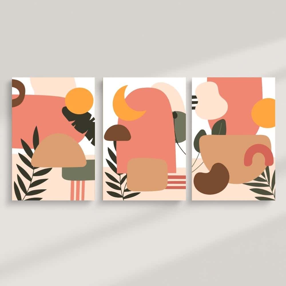 Terracotta Moon Garden – Boho Canvas Wall Art ()