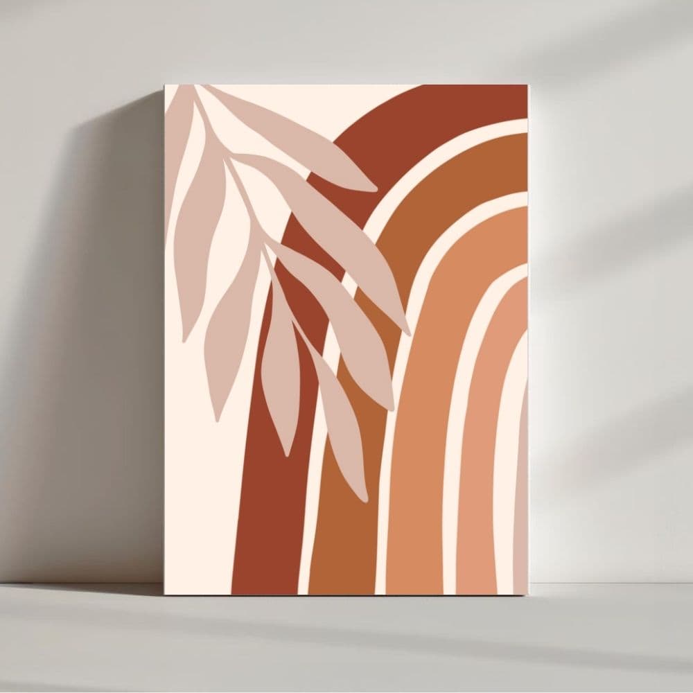 Terracotta Rainbow Leaves – Boho Nature Inspired Wall Art ()