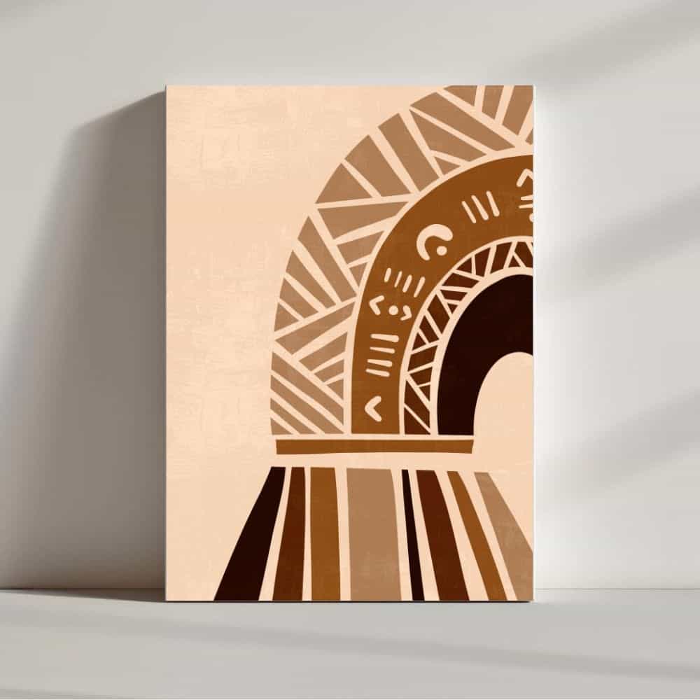 Tribal Arch – Boho Ethnic Abstract Canvas Wall Art ()