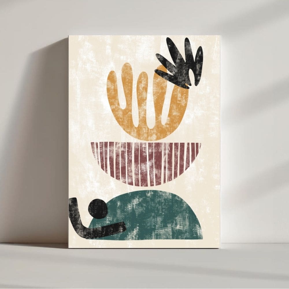 Tribal Harmony Balance – Boho Canvas Wall Art ()