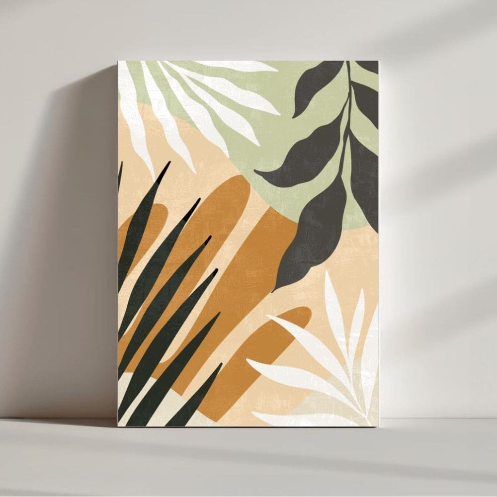 Tropical Whisper – Boho Botanical Abstract Wall Art ()
