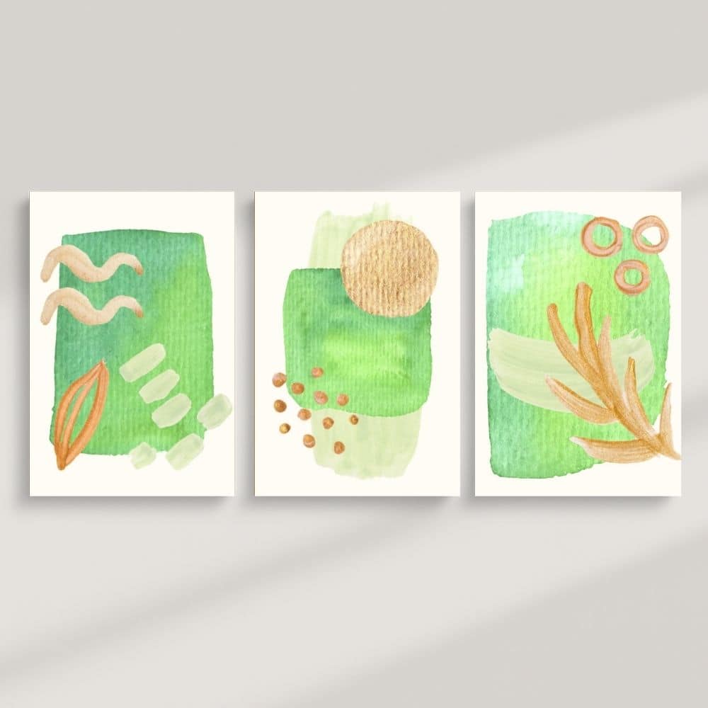 Verdant Flow – Boho Canvas Wall Art ()
