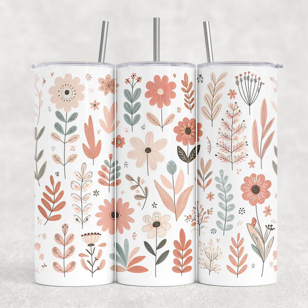 Whimsical Wildflower Garden – Boho Skinny Tumbler ()