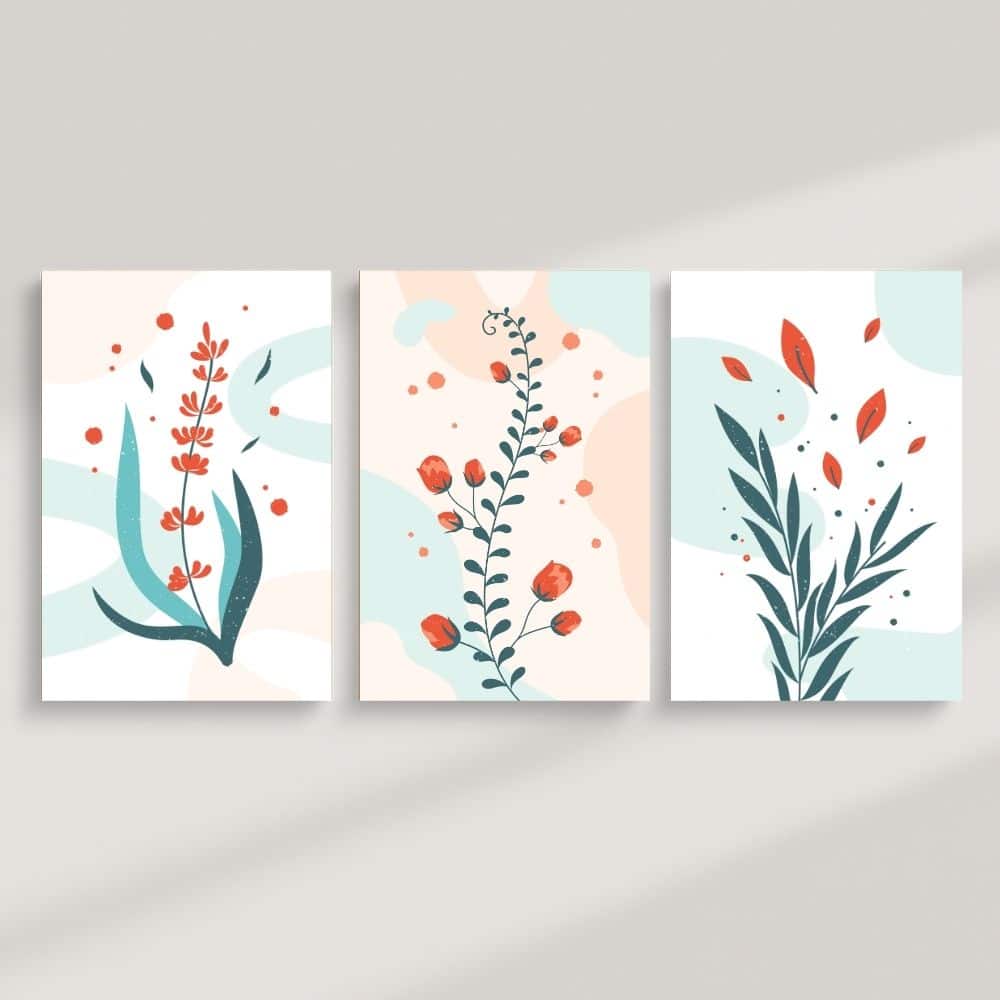Wild Bloom Dance – Boho Canvas Wall Art ()