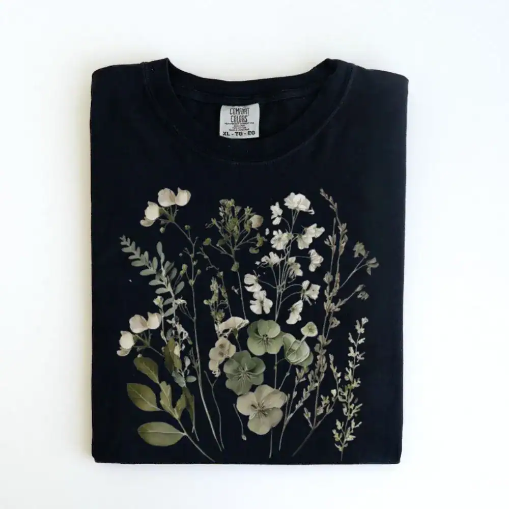 flowers cottagecore boho wildflowers shirt ()
